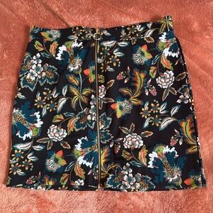 INC International Concepts Black Floral Pencil Skirt